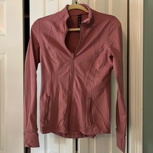 Pretty pale rose pink zip up jacket Good condition